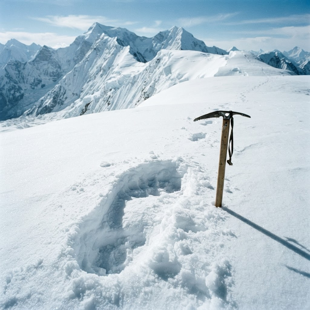 Himalayan Snowfield — Distorted Track Formation